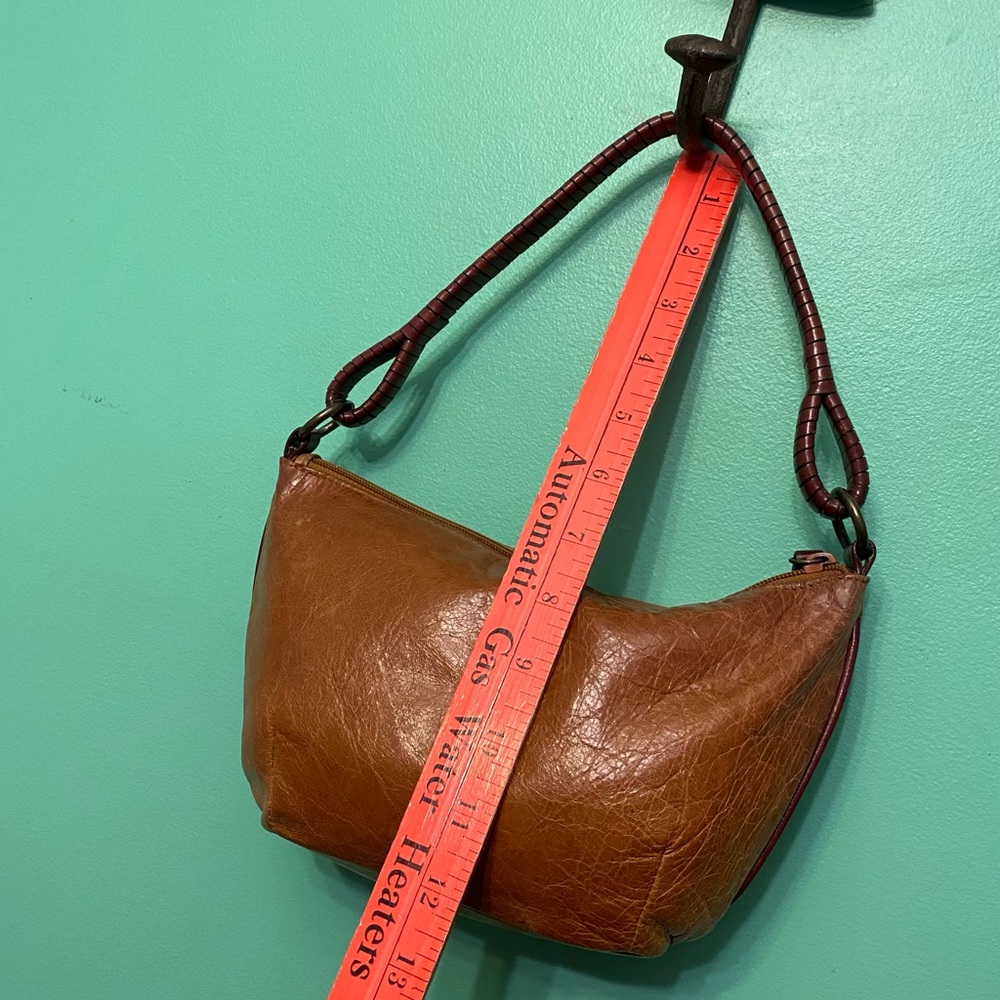 Fossil Small Leather Handbag Rattan Handle - Picture 5 of 11